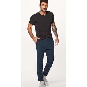 Lululemon Carry On Pant Blue Navy •Men 30• Drawstring Zip Pocket Trousers M5411S